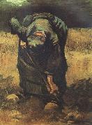 Vincent Van Gogh peasant Woman Digging (nn04) oil painting reproduction